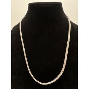 Monet 24" Silver-Tone Braided Chain Necklace With Lobster Clasp